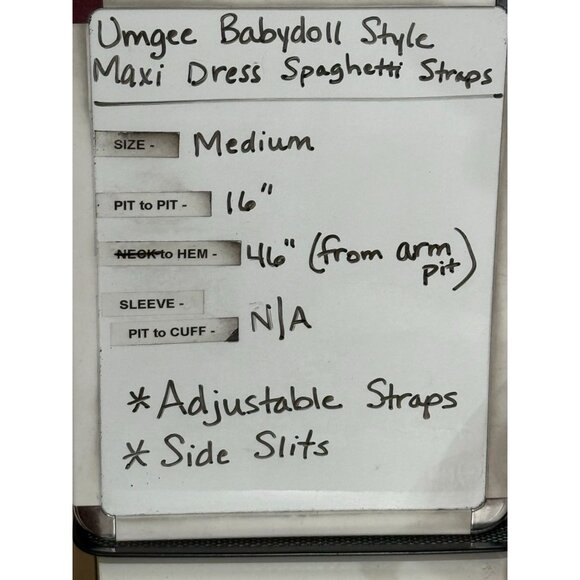 Umgee Babydoll Y2K Style Maxi Dress Adjustable Strap Size Medium Fairy Boho - Picture 13 of 13